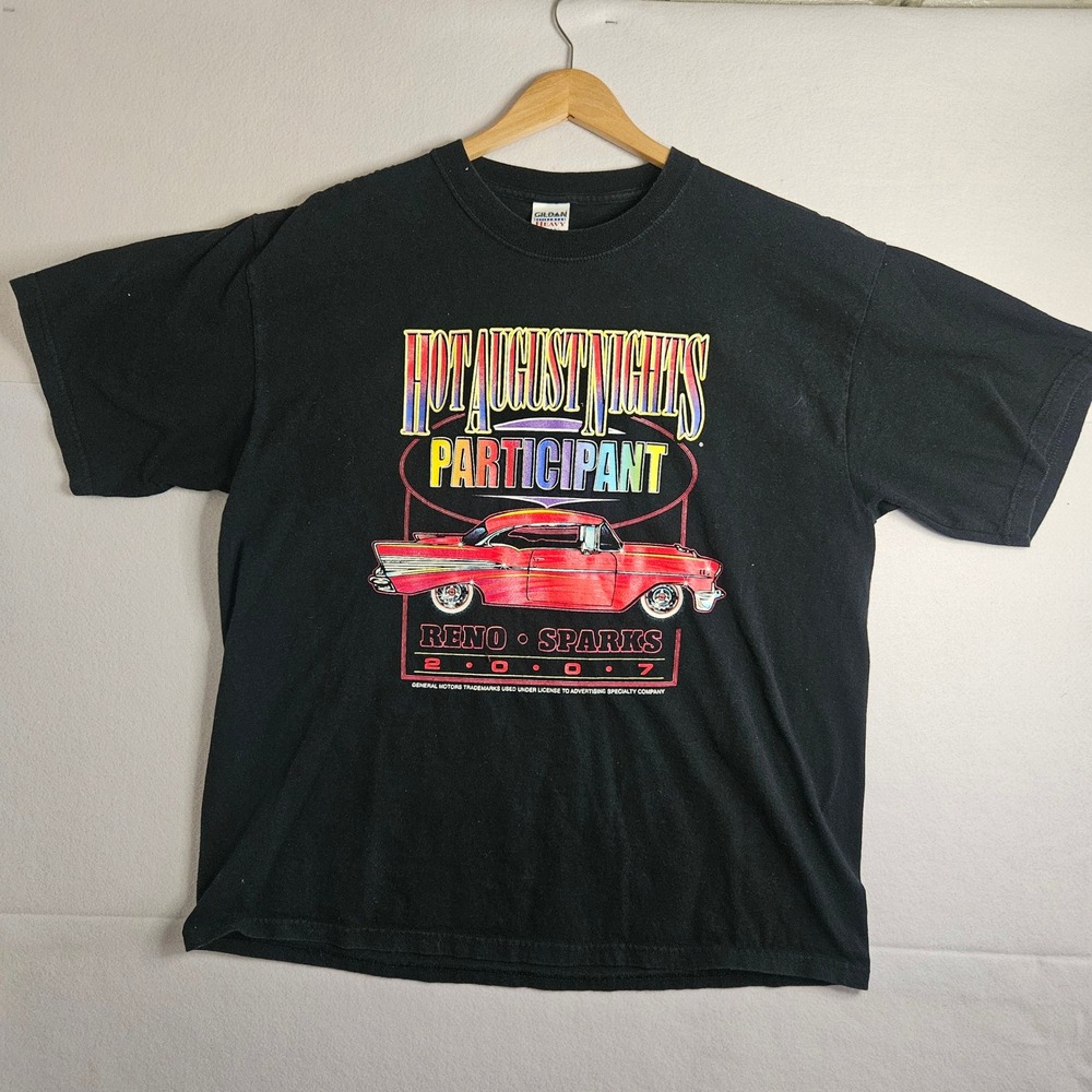 Hot August Nights 2007 Reno Sparks Participant T-Shirt Black XL Chevy 57